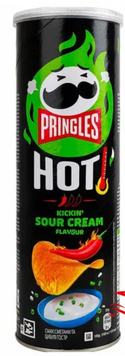 Чипсы Pringles Hot Kickin Sour Cream со вкусом сметаны 160г 17262 фото