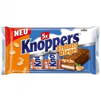 Батончики Knoppers Erdnussriegel арахісом 5шт.Німеччина 4562 фото