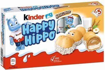Вафельний батончик Kinder Happy Hippo kakao 5шт Німеччина 5168 фото