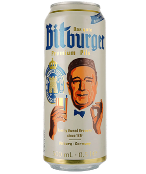 Пиво светлое фильтрованное Bitburger pils 0.5l Германия 15264 фото