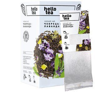 Чай чорний Hello Tea Чебрець Лаванда 20шт. 4700 фото