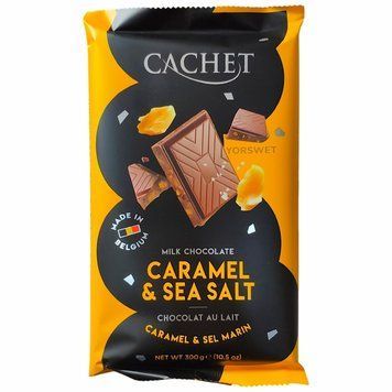 Шоколад молочний Cachet Caramel$Sea Salt 300 g Бельгія 44 фото