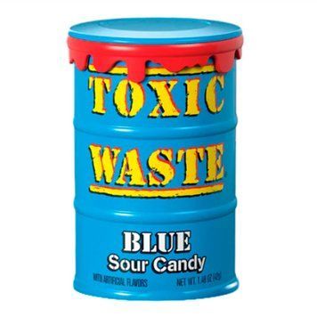Жевательные конфеты Toxic Waste Blue Sour Candy синяя бочка 42 г 16795 фото