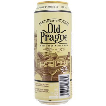 Пиво пшеничне нефільтроване Old Prague Weizen Bier 0,5 l з/б Чехія 12136 фото