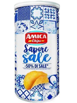 Чіпси sapore di sale СОЛОНІ ТМ Аміка (БІЛЕ ВІДРО), 325г 22453 фото