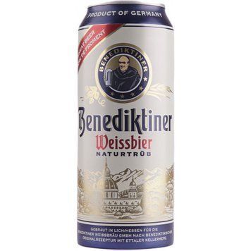 Пиво пшеничне світле не фільтр Benediktiner Weissbier З/Б 0,5л Німеччина 7225 фото