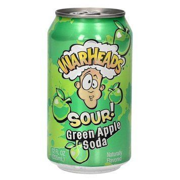 Напиток газированный WarHeads Sour Green Apple Soda 330ml 16722 фото
