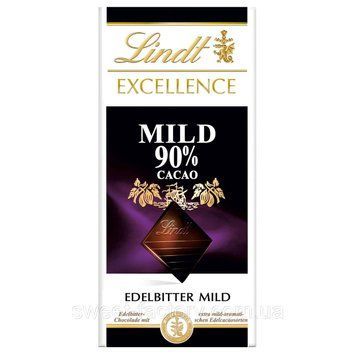 Шоколад чорний Lindt 90% 100g Швейцарія 21546 фото