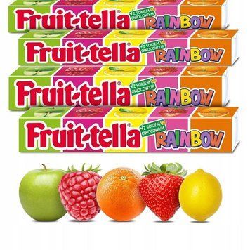 Конфеты жевательные Fruit-tella Радуга Мультифрукт 41г 20694 фото
