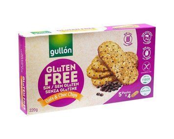 Печенье без глютена Gullon Oats & Choc Chips 225г Испания 15953 фото
