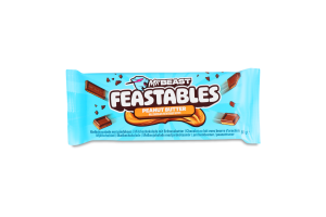 Шоколад Feastables Mr Beast Bar Milk Chocolate Peanut Butter 60g 16789 фото