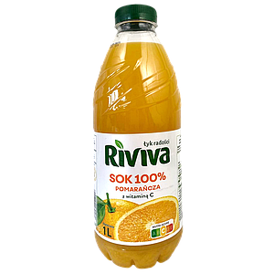 Сік Riviva 100% апельсин 1л Польща 12119 фото