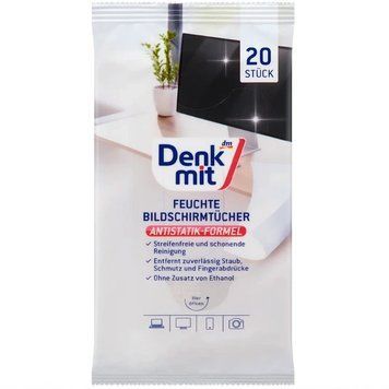 DenkMit вологі серветки для монітору 20шт 20983 фото