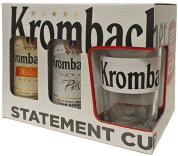 Рождественский набор пива Krombacher 5 банок 0.5л + бокал 0.3л 20430 фото